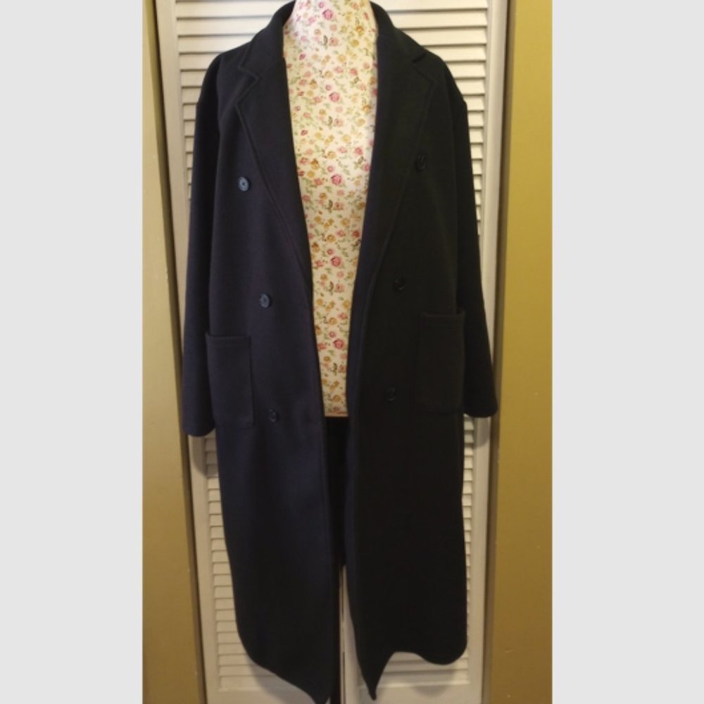 Dazy Black Lapel-Collar Drop-Shoulder Double-Brea… - image 2